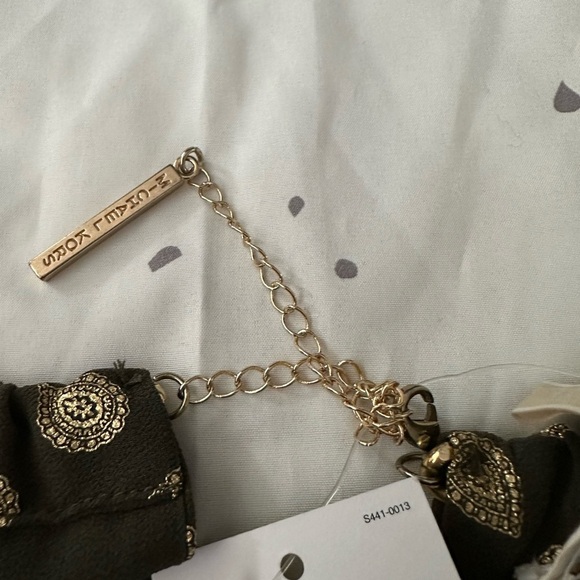 Michael Kors |  Bergalia Metallic Foil Trapeze Dress | Medium | Green - Picture 8 of 9